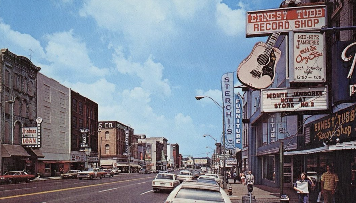 nashville broadway in the 90s - Loan Als E Co. Ernest Tubb Record Shop MidNite Jamboree with To Opy Sta each Saturday night 9 Sterchis Furniture Midnite Jamboree Now At Store No.2 F Ernest Tubb Record Shop